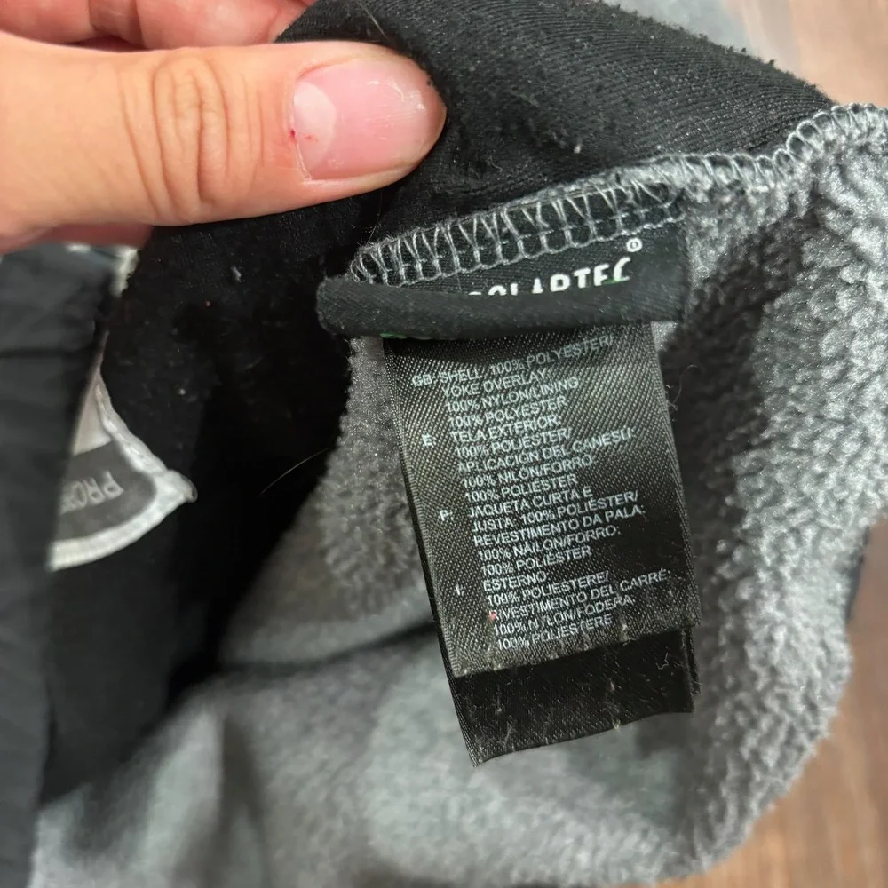 The North Face Boys Youth XL TG Denali Fleece Jacket‎ Full Zip Gray Black